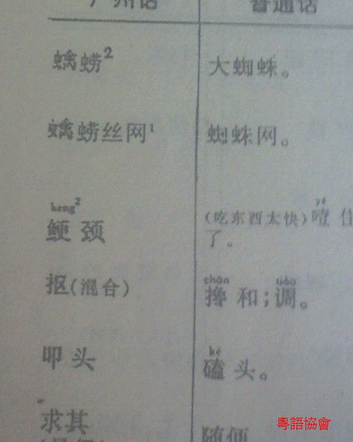 一本幾有意思嘅廣州方言讀物-《廣州話與普通話詞語對譯2000例》